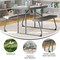 Emma and Oliver Aryka Kid's Easy Fold Waterproof, Stain and Impact Resistant Plastic Picnic Table with Benches and Steel Tube Frame